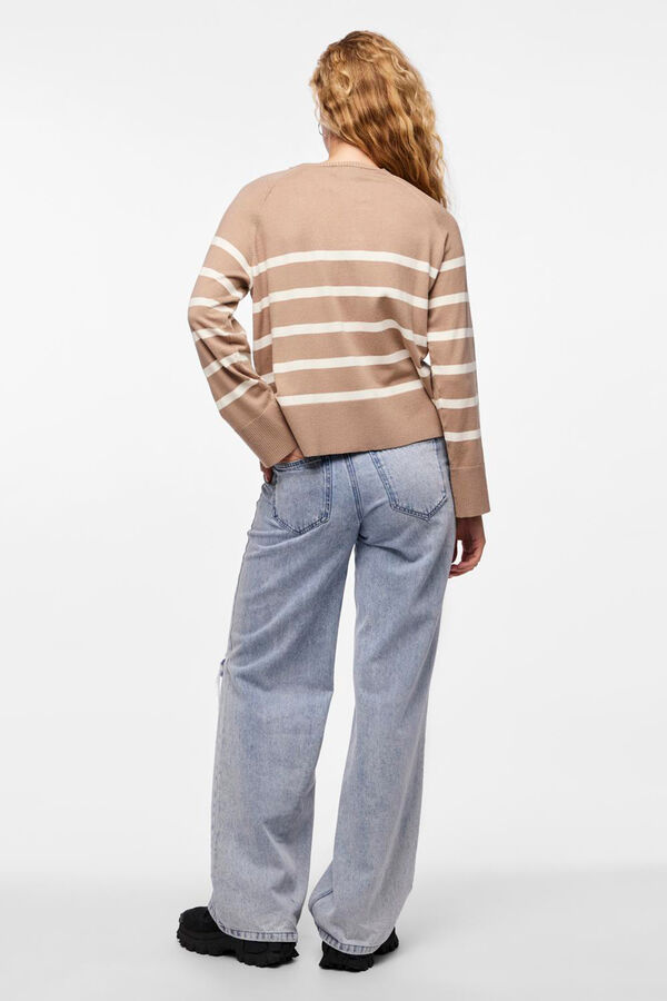 Pieces Camisola de malha cru