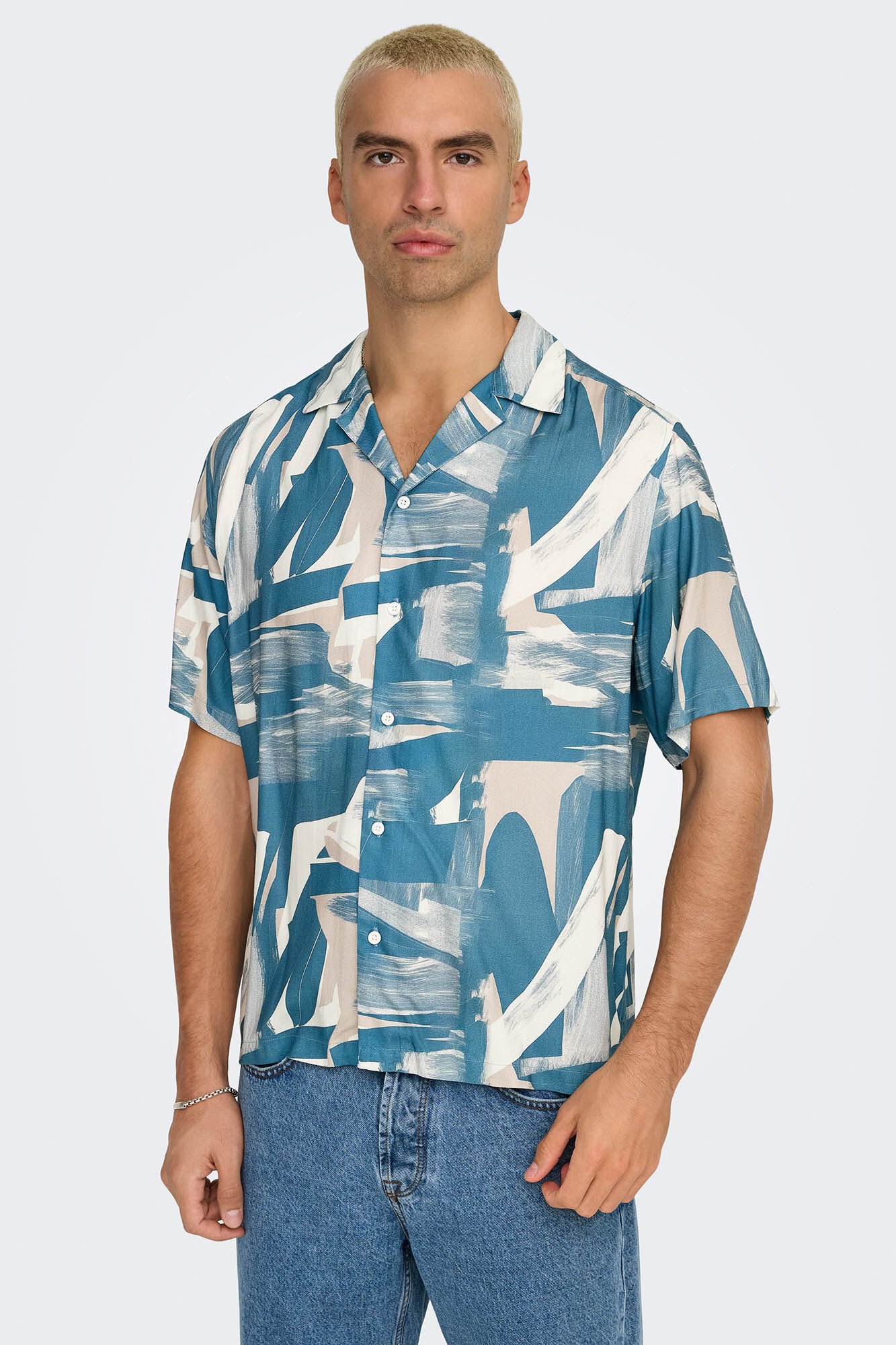 Only & Sons Camisa de hombre regular fit manga corta