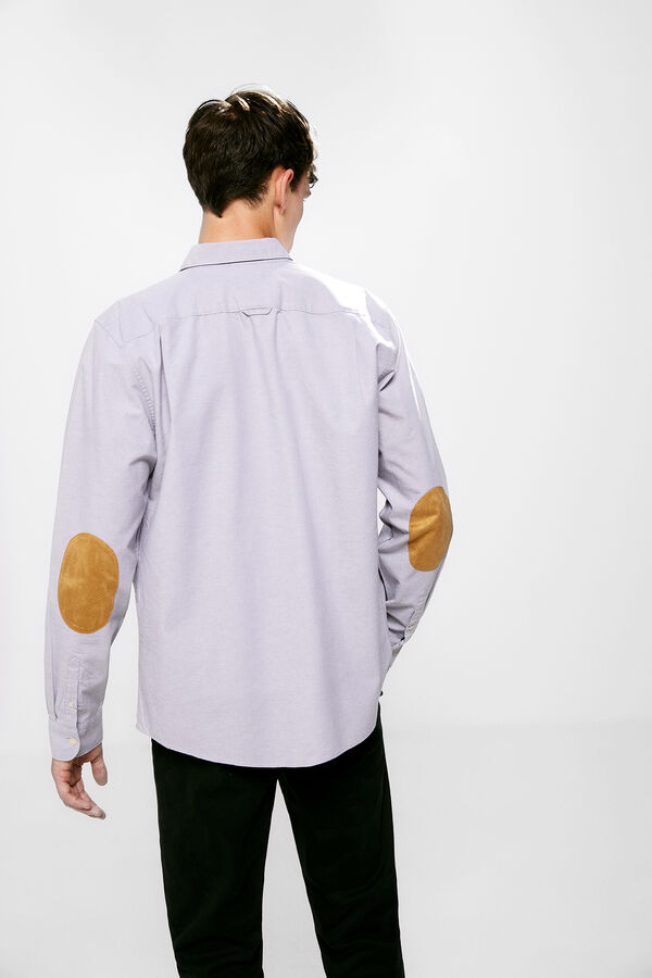 Springfield Camisa pinpoint cotoveleiras cinzento