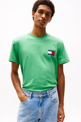 Tommy Jeans Camiseta justa de manga curta verde