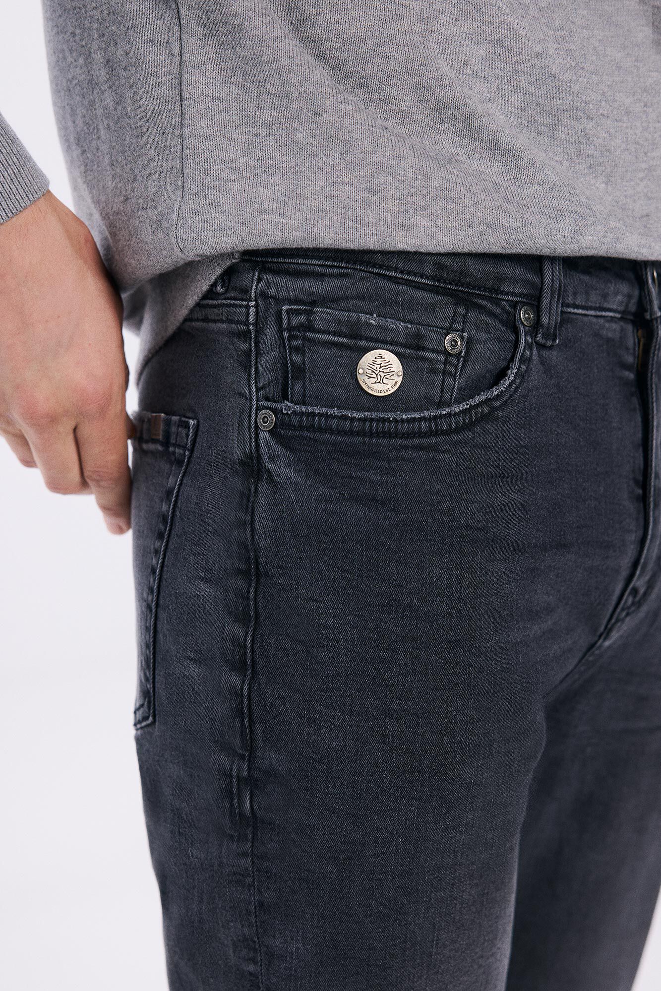 Springfield Cal&ccedil;a jeans slim fit preta