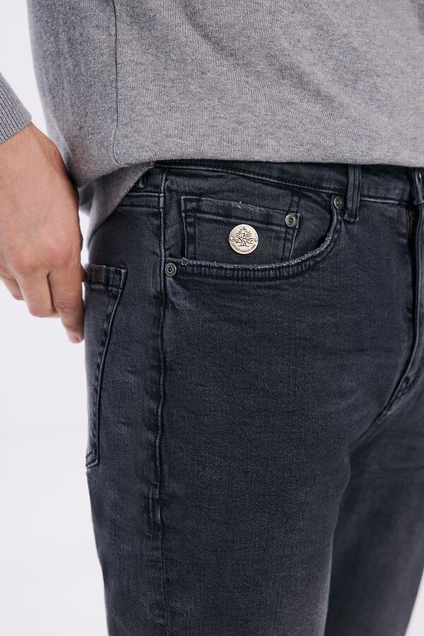 Springfield Cal&ccedil;a jeans slim fit preta cinzento