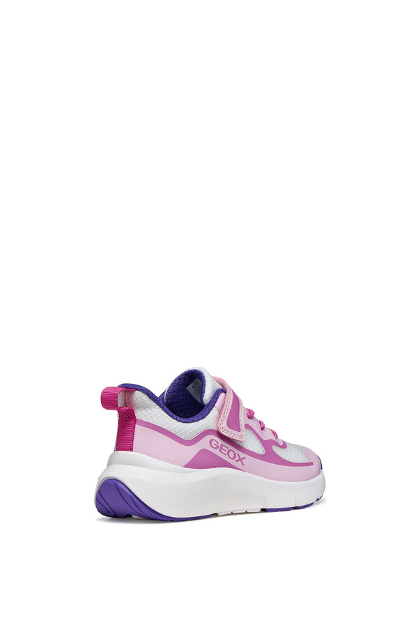 Geox T&ecirc;nis com efeito de pele rosa