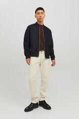 Jack & Jones Chaqueta bomber efecto piel negro