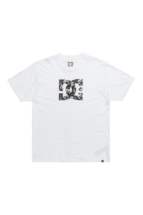 DC Shoes DC Star Skully - Camiseta masculina de manga curta branco