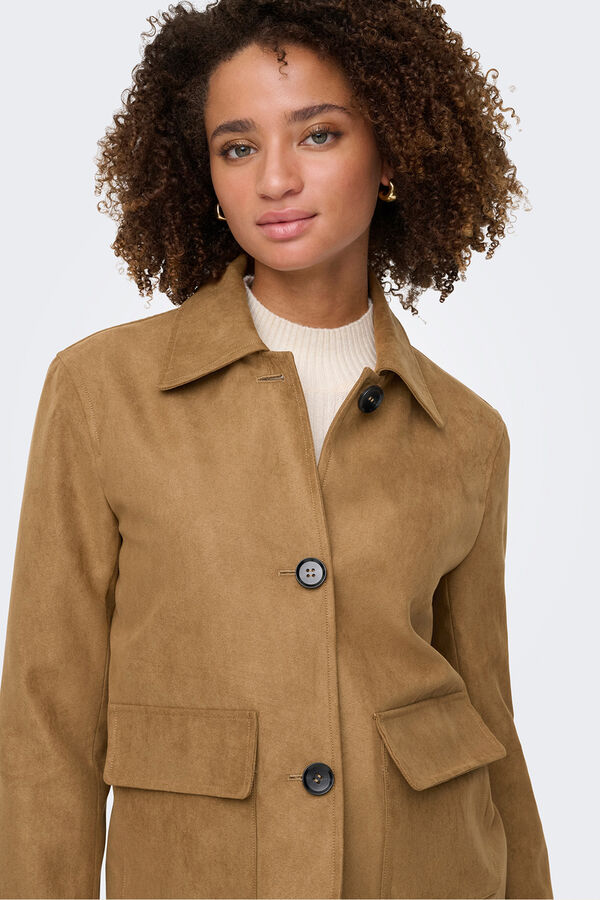 JDY Casaco de camur&ccedil;a cru