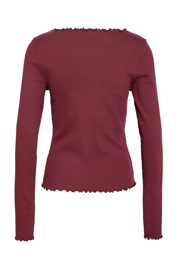 Noisy May Top manga larga costuras morado/lila