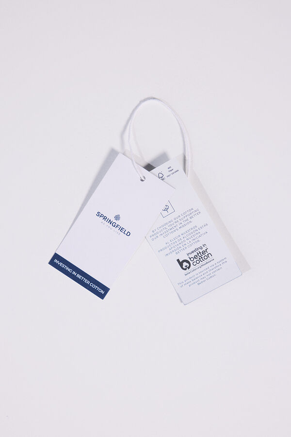 Springfield Pijama largo camiseta waffle moto gris