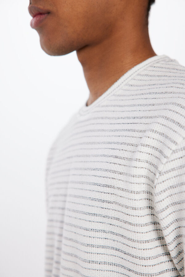 Springfield Camiseta r&uacute;stica rayas marfil