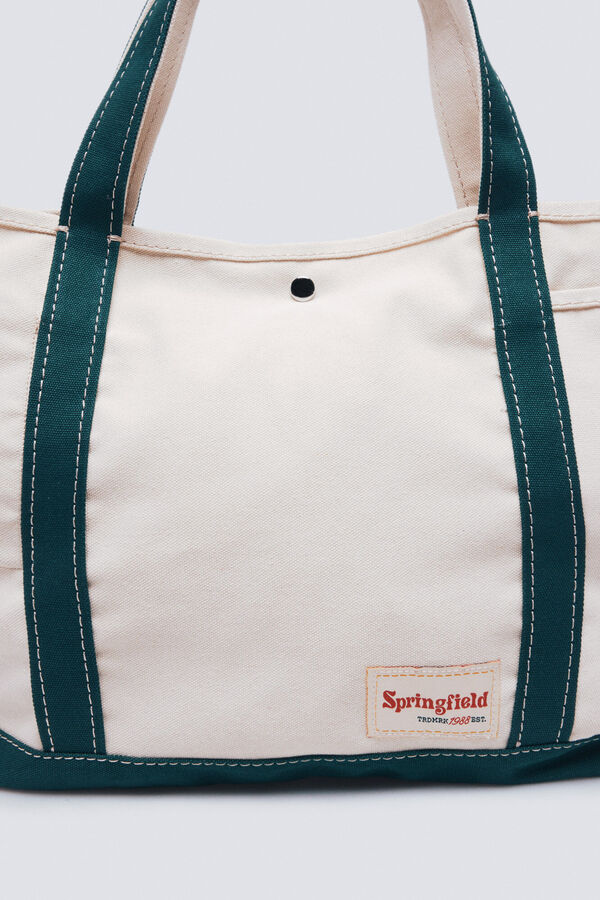 Springfield Bolsa de viaje tejido canvas marfil