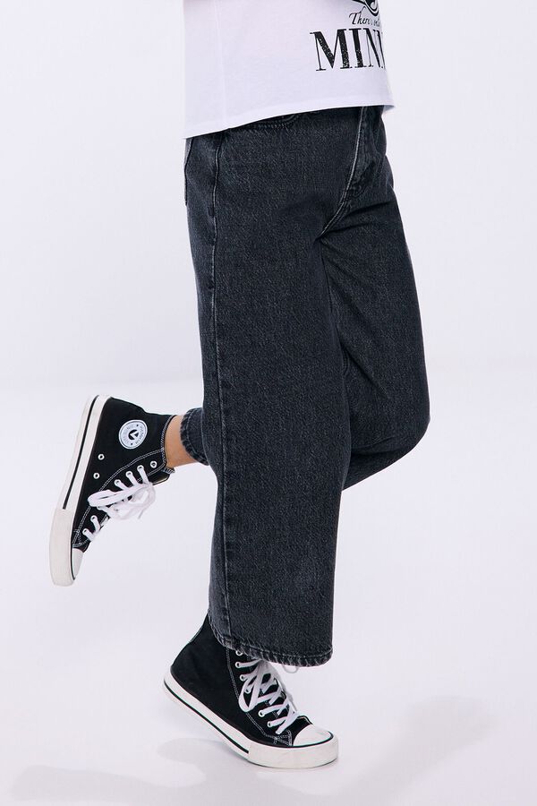 Springfield Kids Pantal&oacute;n denim culotte ni&ntilde;a gris
