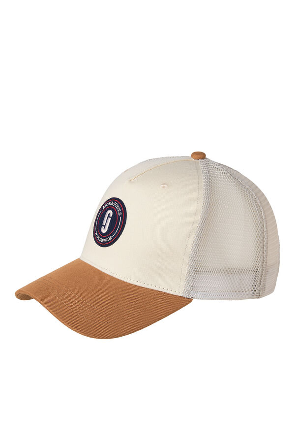 Jack & Jones Bon&eacute; b&aacute;sico com distintivo cru