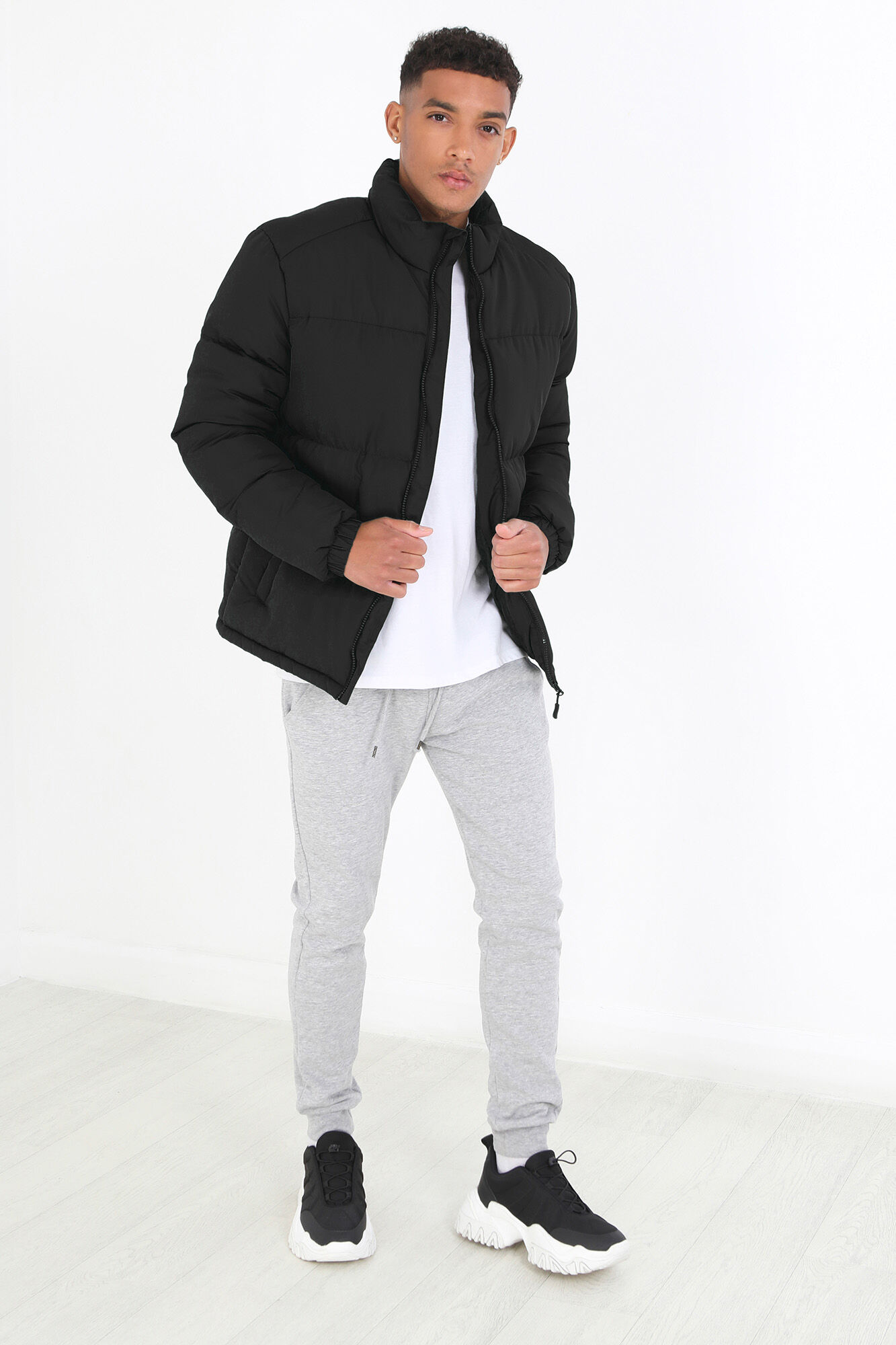 Brave Soul Plum&iacute;fero acolchado con cremallera