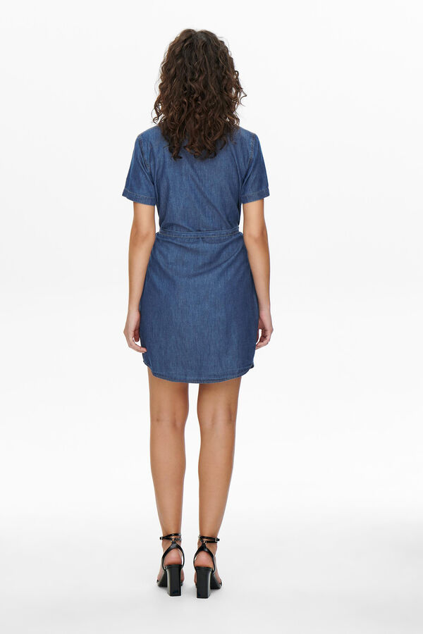 JDY Vestido corto denim azul
