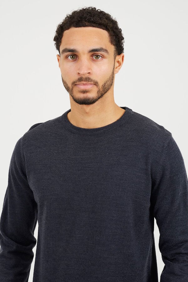 Brave Soul Jersey cuello redondo azul