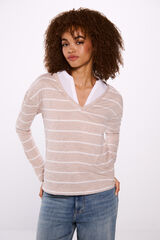Springfield Camiseta combinada tacto suave nude