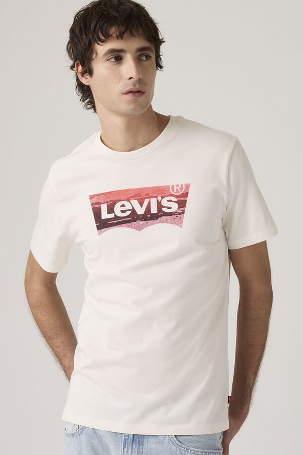 Levi's T-shirt de manga curta bege