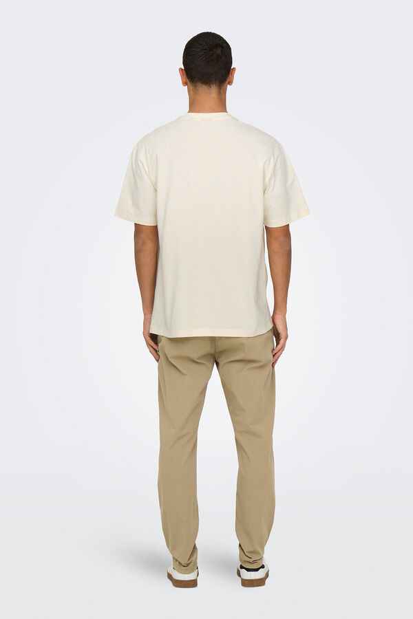 Only & Sons Camiseta manga corta bolsillo blanco