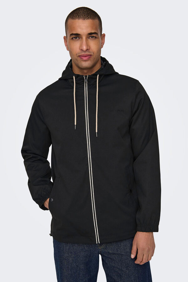 Only & Sons Casaco com capuz preto