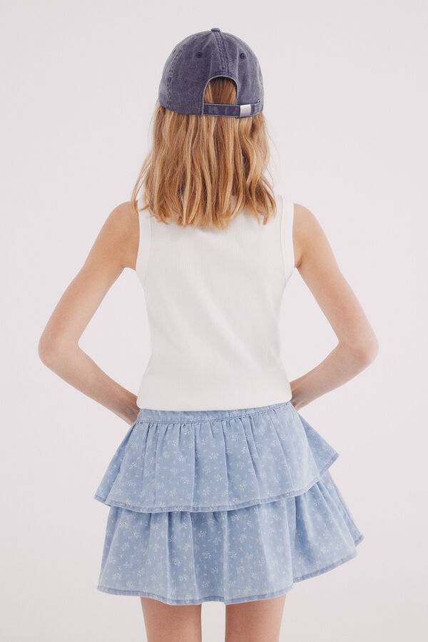 Springfield Kids Falda flores niña azul