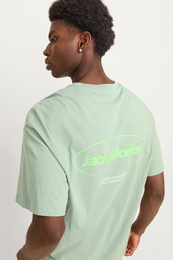 Jack & Jones Camiseta back print verde