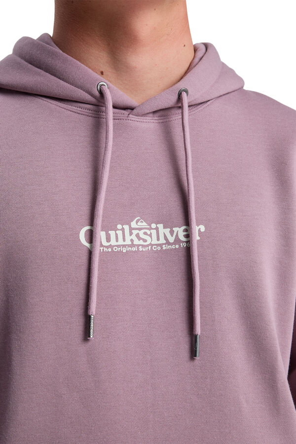 Quiksilver Screen Fineline - Sudadera con capucha para hombre rosa