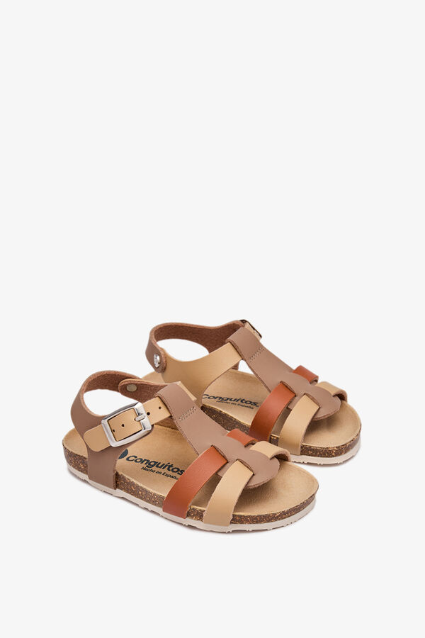 Conguitos Sandalias bio tiras con hebilla blanco