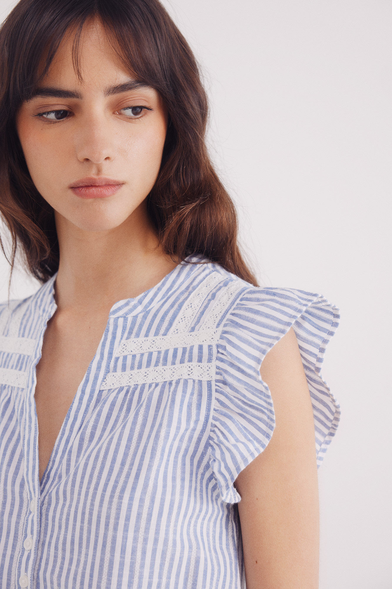 Springfield Blusa lace insertado