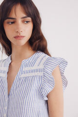 Springfield Blusa lace inserido azul