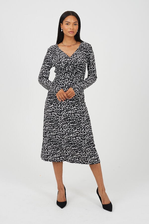 Brave Soul Vestido largo estampado negro