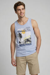 JJ REBEL T-shirt al&ccedil;as estampada azul