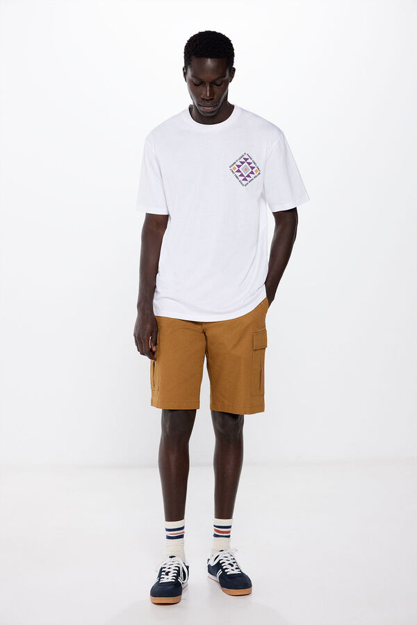 Springfield Camiseta &eacute;tnica blanco