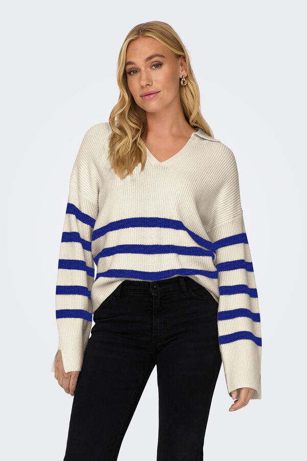 Only Camisola de camisa estampado