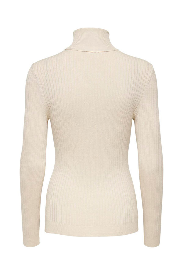 Only Camisolad e gola dobrada castanho