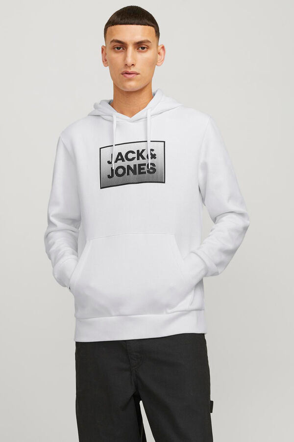 Jack & Jones Sudadera capucha est&aacute;ndar blanco