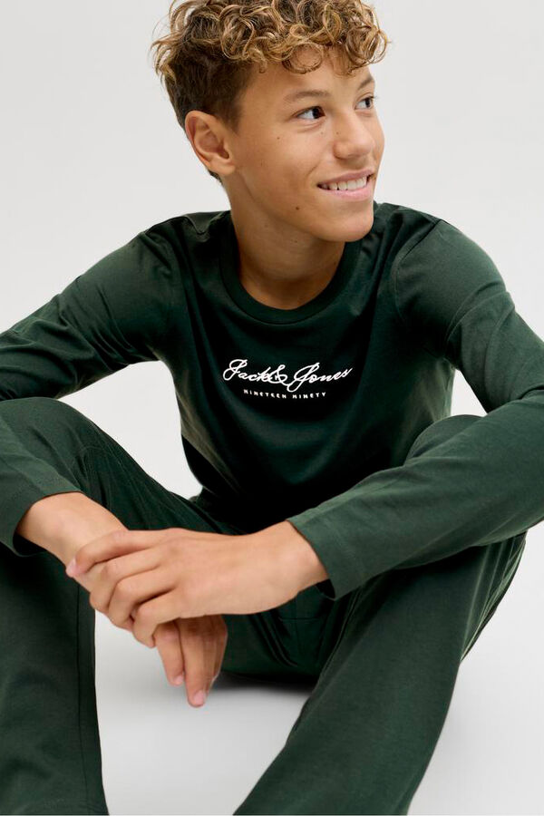 Jack & Jones Junior Set de pijama con logo turquesa