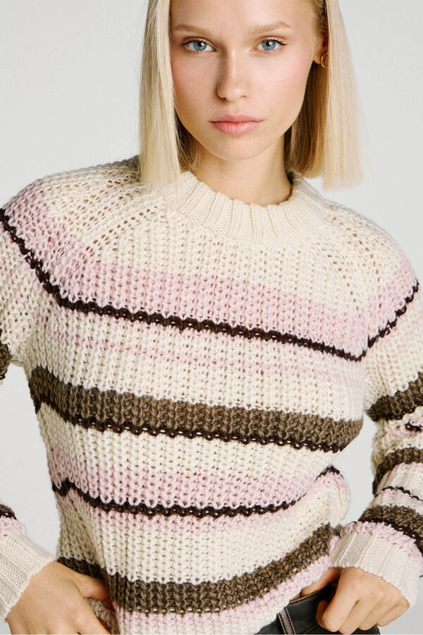 Jack & Jones Camisola riscas multicolorido bege