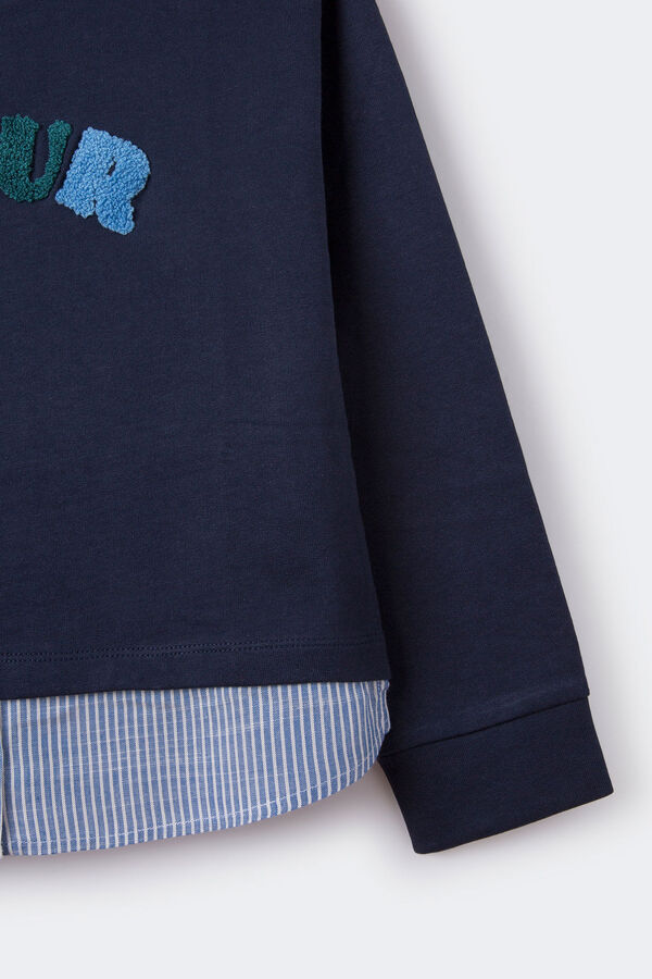 Springfield Kids Sweatshirt bimat&eacute;ria para menina azul