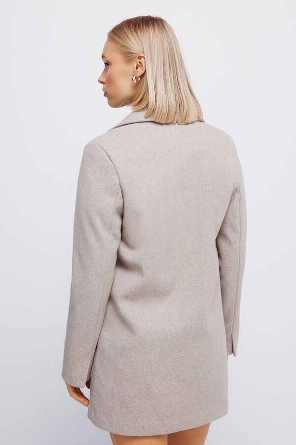 Springfield Abrigo cuello solapa tacto suave nude