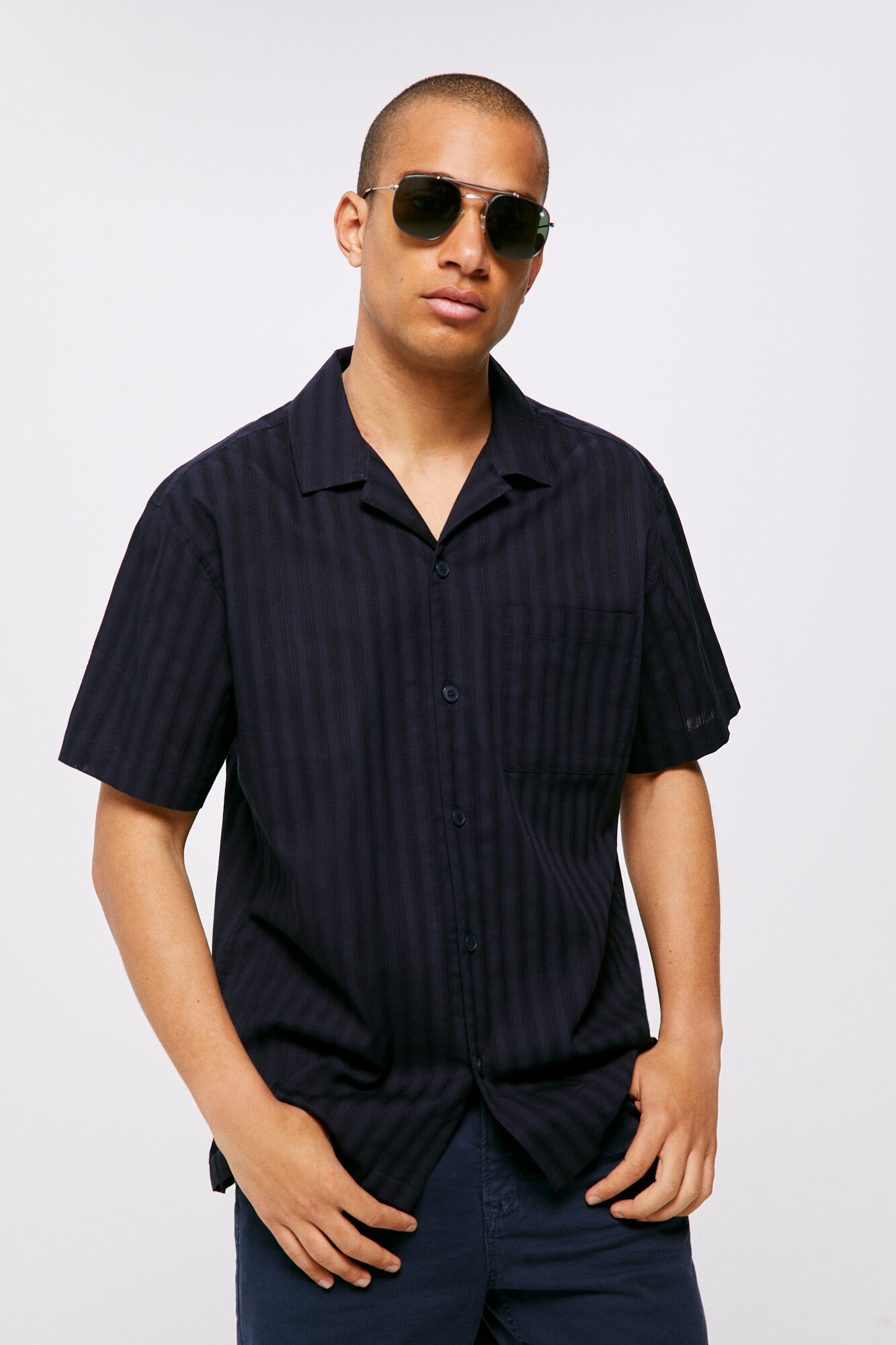 Springfield Camisa risca tecida