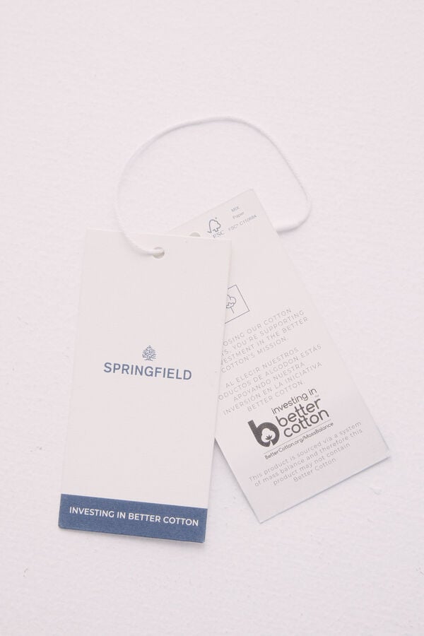 Springfield Blusa escote cenefa motivos &eacute;tnicos rojo