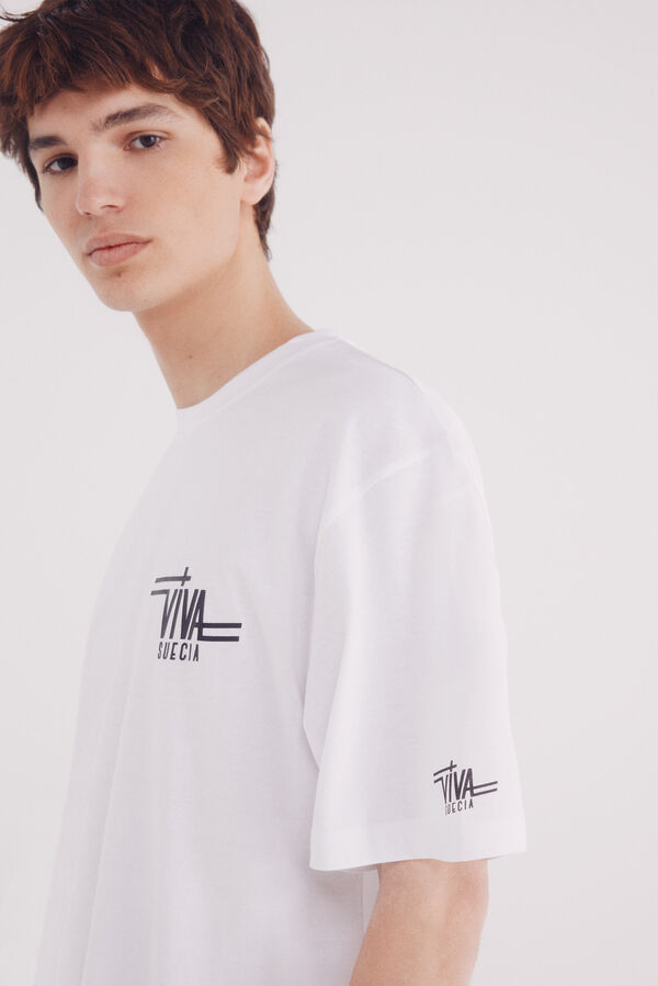 Springfield Camiseta Viva a Su&eacute;cia branco