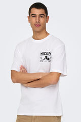 Only & Sons T-shirt Mickey Mouse branco