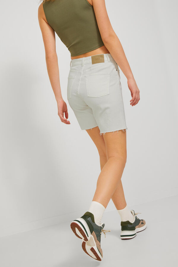 Jack & Jones Bermuda vaquera de tiro alto marr&oacute;n