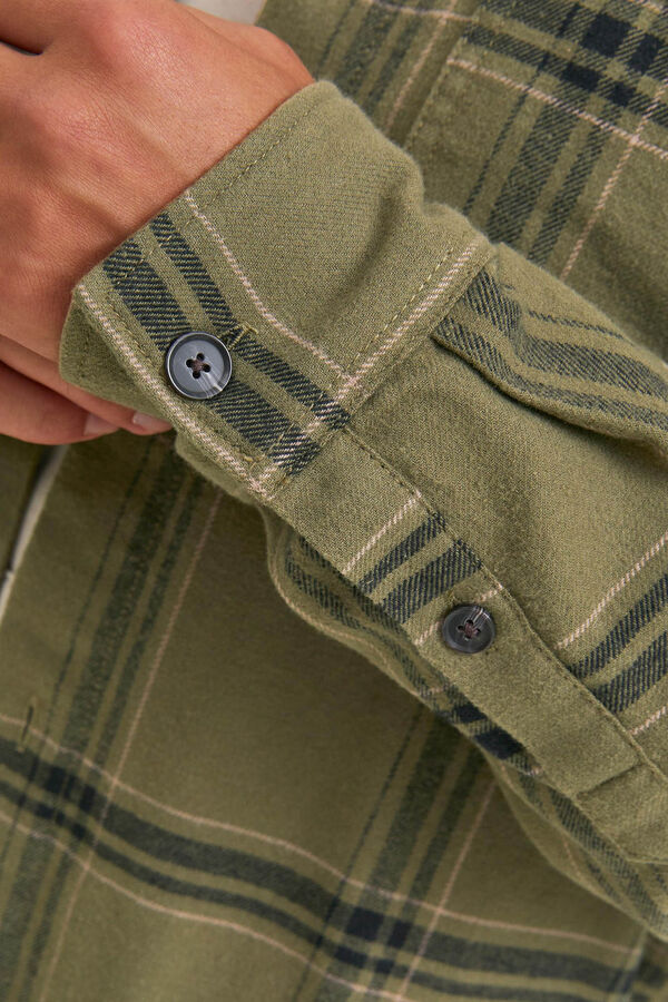 Jack & Jones Sobrecamisa flanela ao xadrez preto