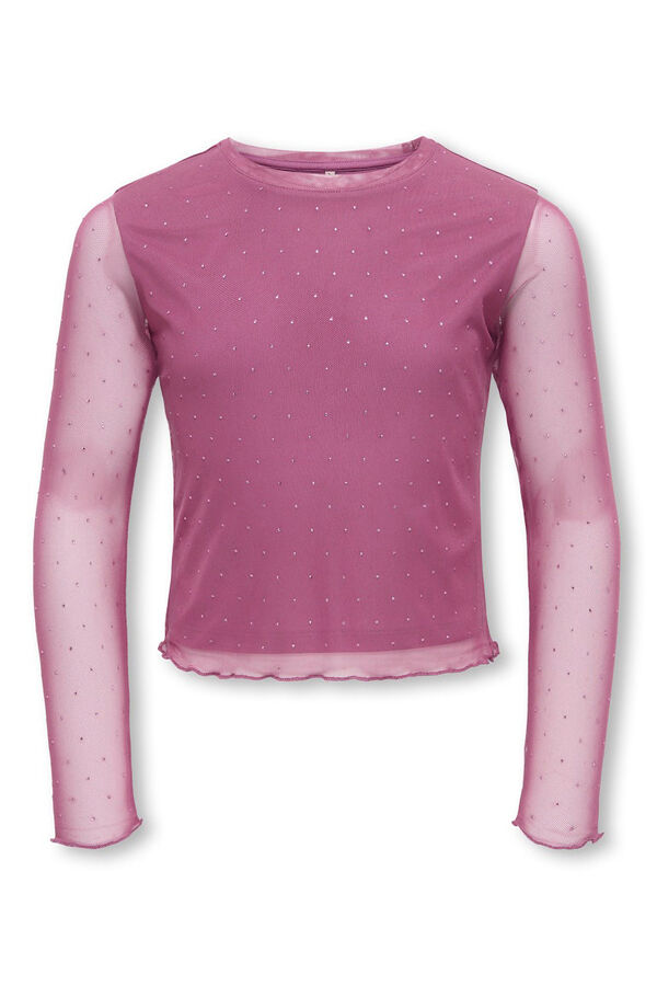 Only Girls Top de brillo morado/lila