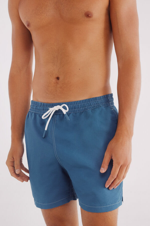 Springfield liso liso contrastante azul