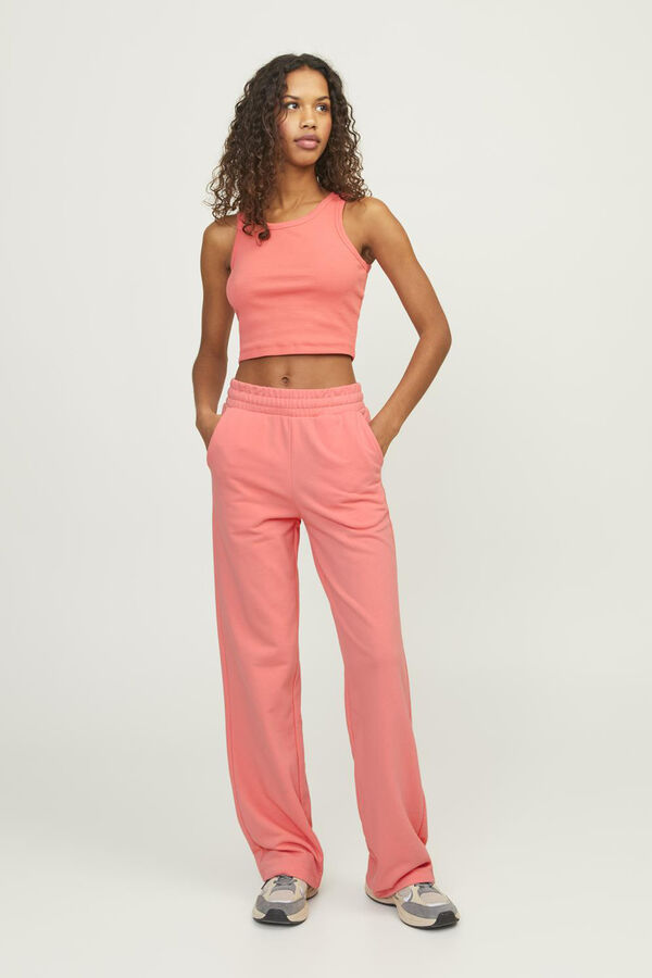 Jack & Jones Top com alças caneladas vermelho