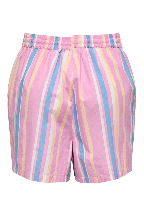 Only Calções às riscas  rosa