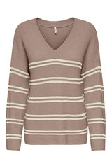 Only Jersey de rayas nude